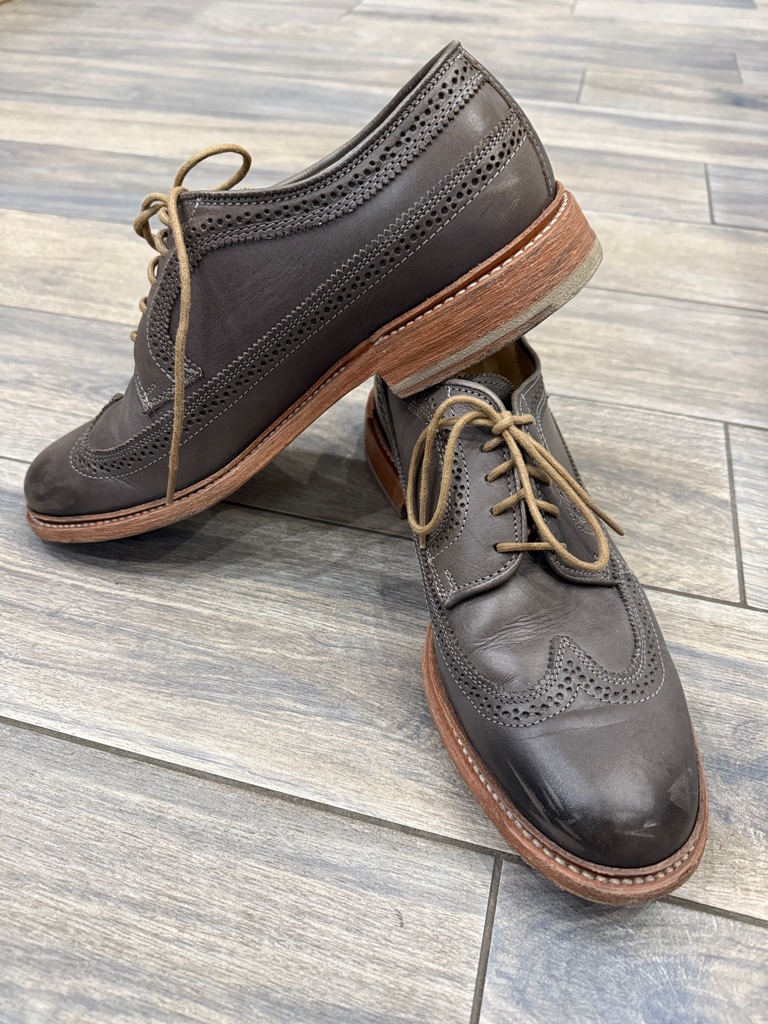 Frye Classic Men's Gray Wingtip Brogue Oxfords